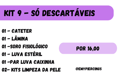 Kit descartáveis 09 - (sem a joia)