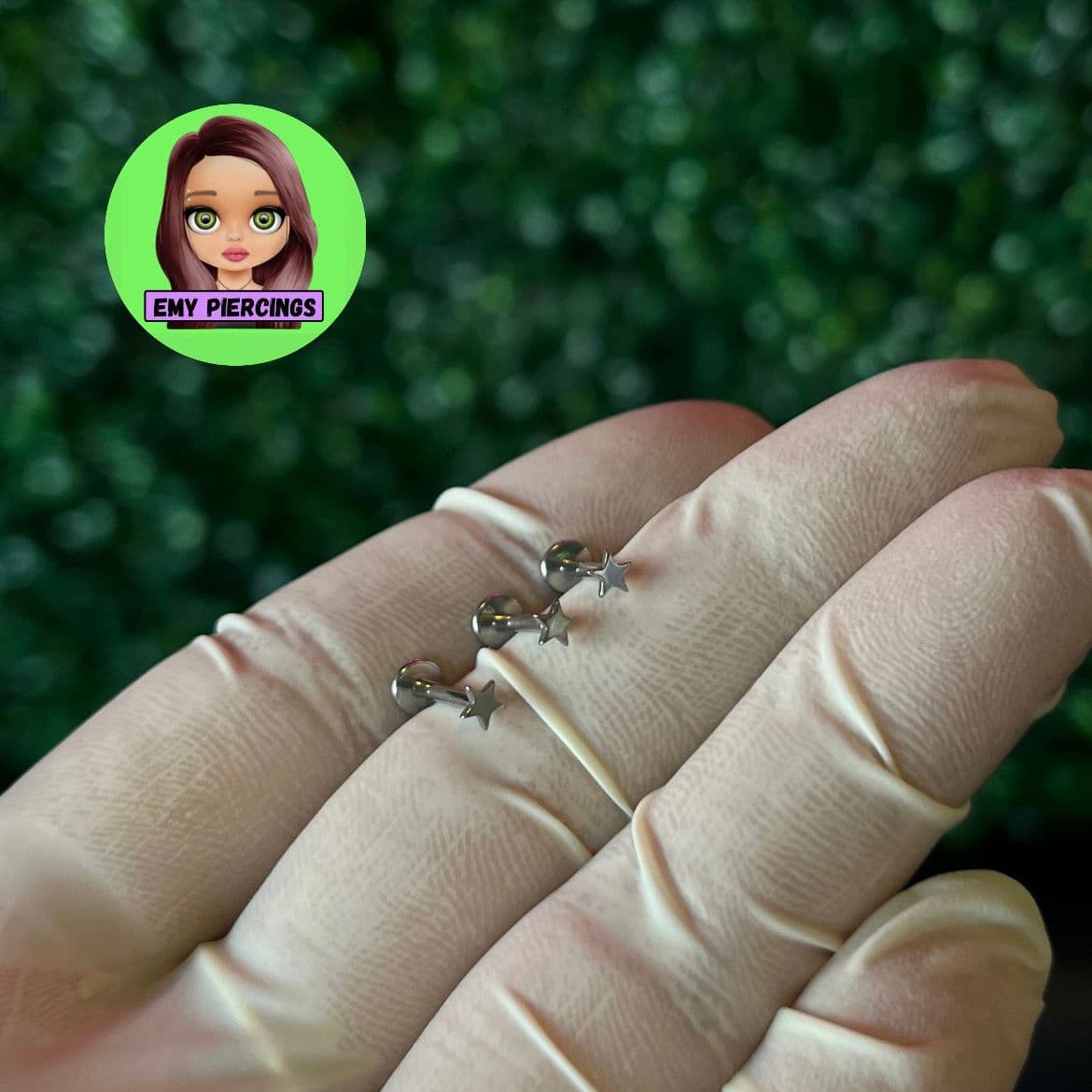 Labret estrela aço cirurgico - ESTÉRIL